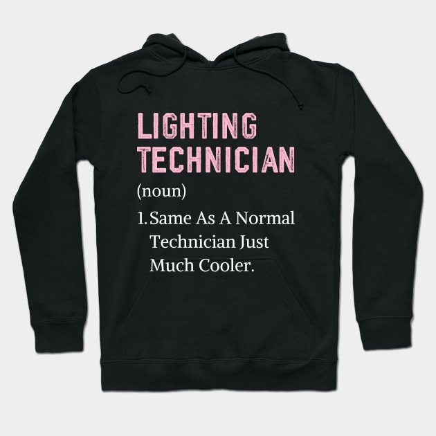 Funny lighting technician christmas women theatre lighting Hoodie by Printopedy